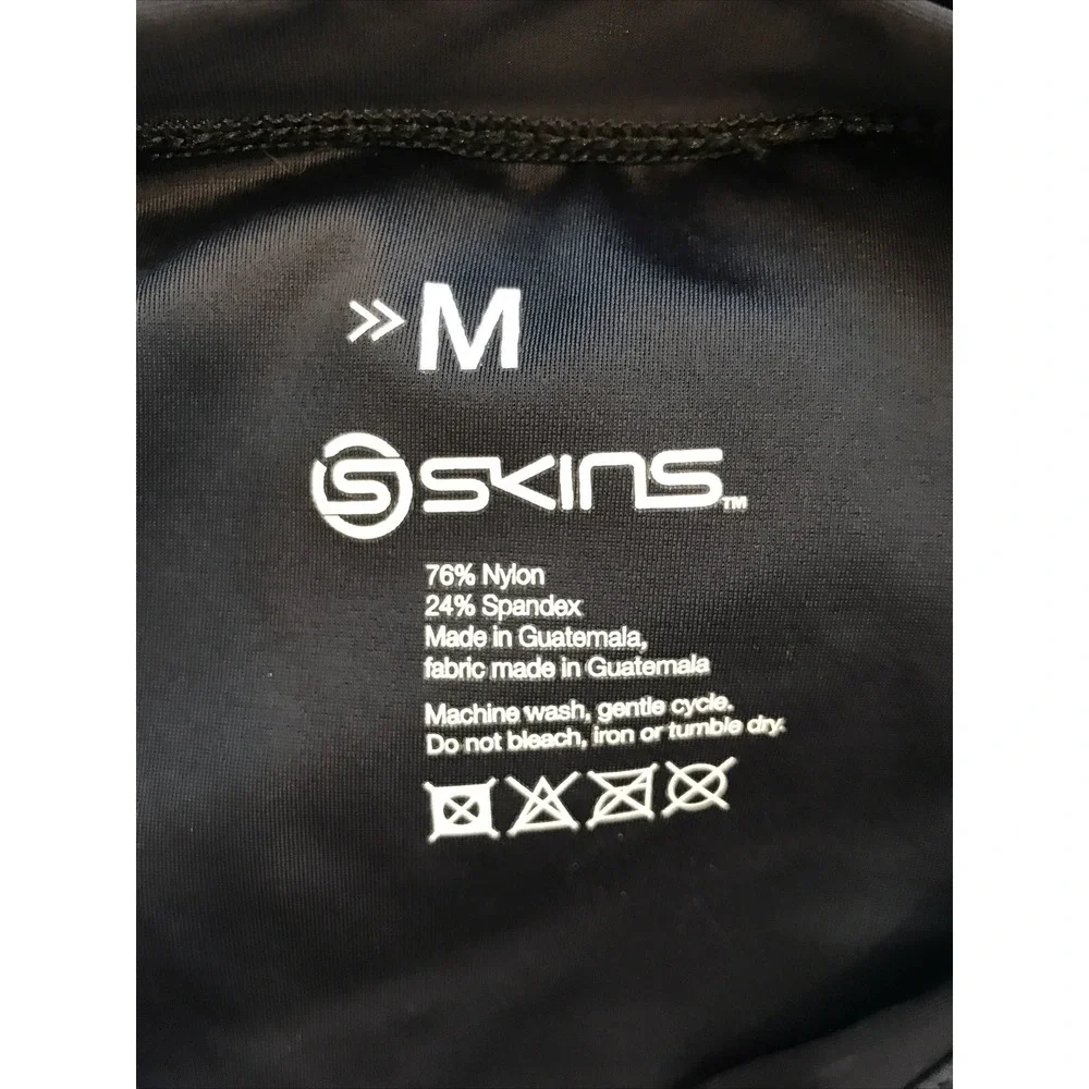 Skins Cycling Long Sleeve Black Blue Cycling Shirt Size Youth M